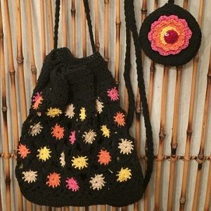 BOHO Crocheted “Backpack” Bag